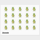 Rond Angry Turtle Sticker (Feuille)