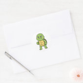 Rond Angry Turtle Sticker (Enveloppe)
