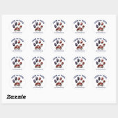 Rond Animaux de compagnie pour Vets Sticker (Feuille)