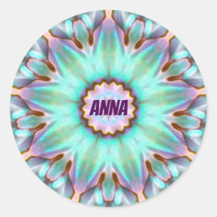 Rond ANNA ~ Sticker Paua Shell personnalisé Fractal ~
