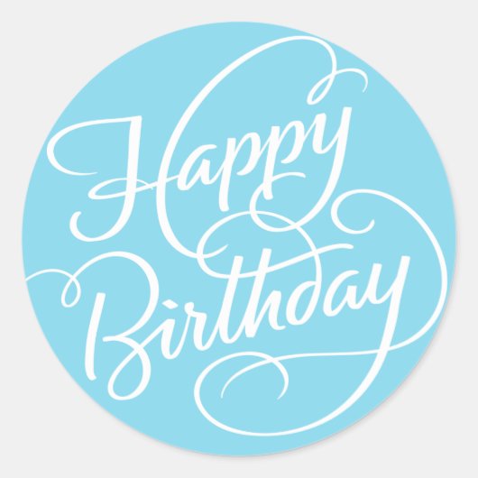 ROND ANNIVERSAIRE BLUE HAPPY | STICKER (Devant)