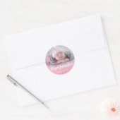 Rond Annonce de naissance bébé Sticker photo personnali (Enveloppe)