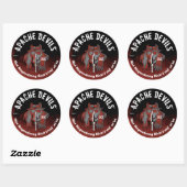 Rond Apache Devils ®️ 🇺 APACHE DEVILS SUPPORT Sticker (Feuille)