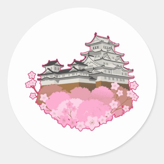 Rond apanese Castle Sakura Spring Sticker Pack (Devant)