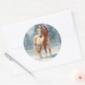 Rond Appalossa Horse Christmas Sticker (Enveloppe)