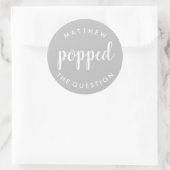 Rond Appuyez sur le bouton Question Sticker Silver (Sac)