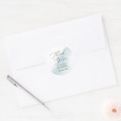 Rond Aquarelle bleu Merci mariage Favour Sticker (Enveloppe)