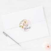 Rond Aquarelle Floral Aïd Moubarak Sticker (Enveloppe)