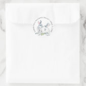 Rond Aquarelle Lapin lapins Favoriser Sticker (Sac)