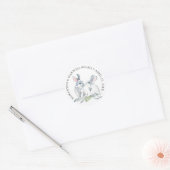 Rond Aquarelle Lapin lapins Favoriser Sticker (Enveloppe)