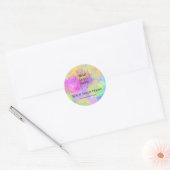 Rond Aquarelle Rainbow Splash Classic Round Sticker (Enveloppe)