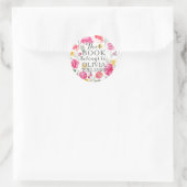 Rond Aquarelle romantique Ce livre appartient à Sticker (Sac)