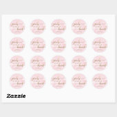 Rond Aquarelle rose or Bombe Bombe Favoriser Sticker (Feuille)