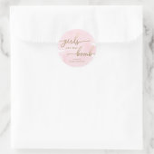 Rond Aquarelle rose or Bombe Bombe Favoriser Sticker (Sac)