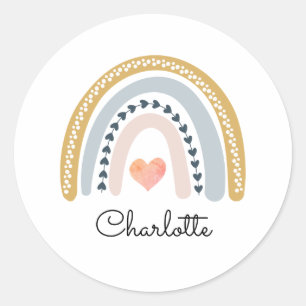 Rond Aquarelle Sticker pour enfant arc-en-ciel