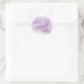 Rond Aquarelle violette Premier Sticker Communion (Sac)