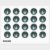 Rond Arbre de Noël avec Sticker étoiles (Feuille)
