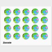Rond Arbre et étang - Sticker (Feuille)
