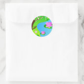 Rond Arbre et étang - Sticker (Sac)