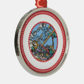 Rond Argenté Jesse Tree Ornement de l'échelle de Jacob #1 (Droite)