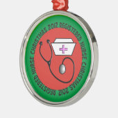 Rond Argenté Ornement 2012 de Noël d'infirmier autorisé (Gauche)