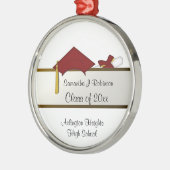 Rond Argenté Ornement Casquette rouge foncé (Gauche)