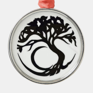 Rond Argenté Ornement d'arbre généalogique