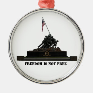 Rond Argenté Ornement de cercle de mémorial de guerre de Marin