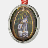 Rond Argenté Ornement de la Nativité (Gauche)