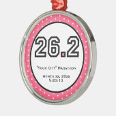 Rond Argenté Ornement de marathon (Gauche)