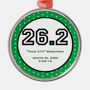 Rond Argenté Ornement de marathon