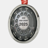 Rond Argenté Ornement de numérotation téléphonique (Gauche)