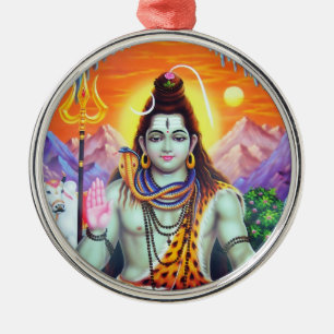 Rond Argenté Ornement de Shiva - version 4
