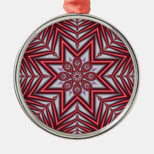 Rond Argenté Ornement décoratif de Noël