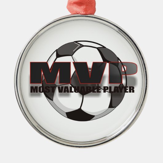 ROND ARGENTÉ ORNEMENT DU FOOTBALL DE MVP (Devant)