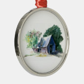 Rond Argenté Ornement - Grange rurale (Droite)