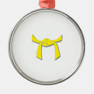 Rond Argenté Ornement jaune de ceinture