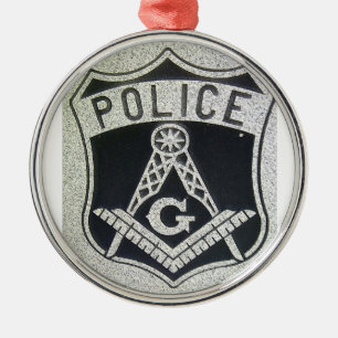 Rond Argenté Ornement maçonnique de police