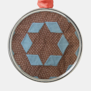 Rond Argenté Ornement - Motif de courtepointe