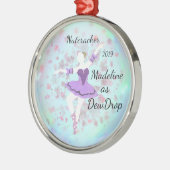 Rond Argenté Ornement personnalisé de casse-noix - baisse de (Gauche)