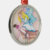 Rond Argenté Ornement Pixie Bleu (Droite)