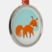 Rond Argenté Ornement Red Fox (Droite)