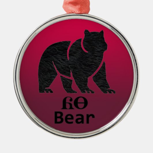 Rond Argenté Yonah - ornement cherokee d'ours de frère (Devant)