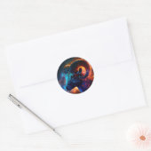 Rond Aries Zodiac Star Sign Round Sticker (Enveloppe)