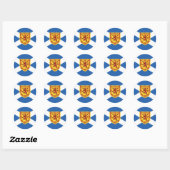 Rond Armoiries écossaises Classic Round Sticker (Feuille)