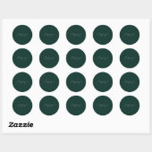Rond Arrière - plan vert foncé Profitez Sticker (Feuille)