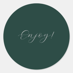 Rond Arrière - plan vert foncé Profitez Sticker