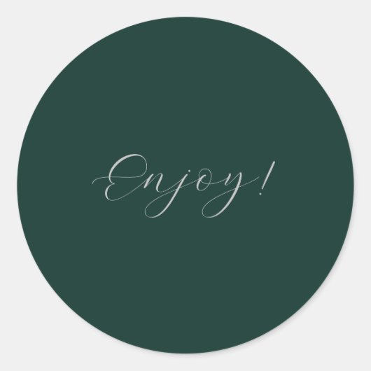 Rond Arrière - plan vert foncé Profitez Sticker (Devant)