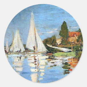 Rond Art du port de plaisance par Monet Sticker