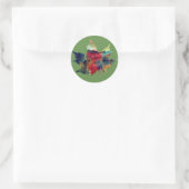 Rond Art Feuille d'automne, Sticker Art d'automne (Sac)